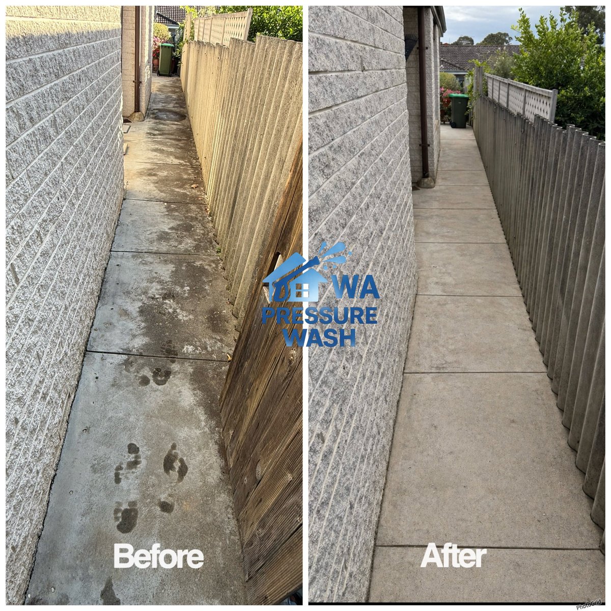 Pressure washing job completed in Woodlands, Perth